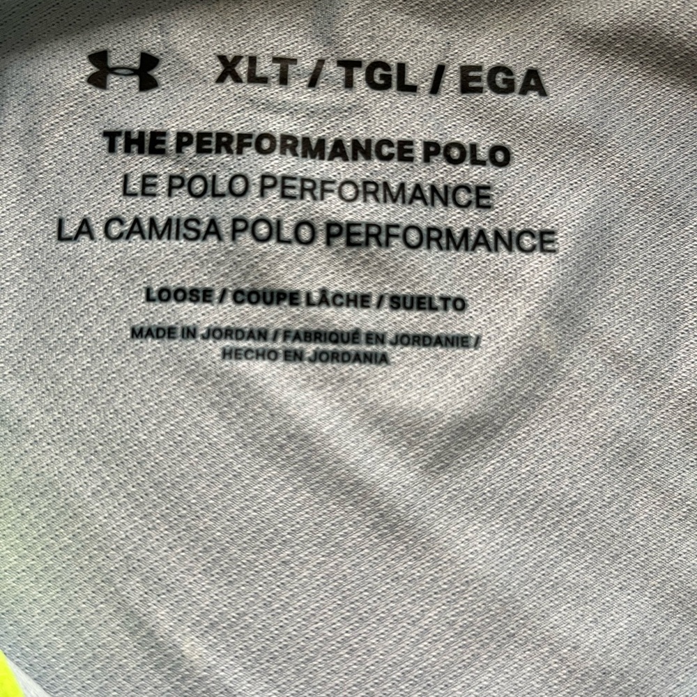 Under Armour Men's Teal The Performance Polo with Neon Accents - Picture 4 of 4